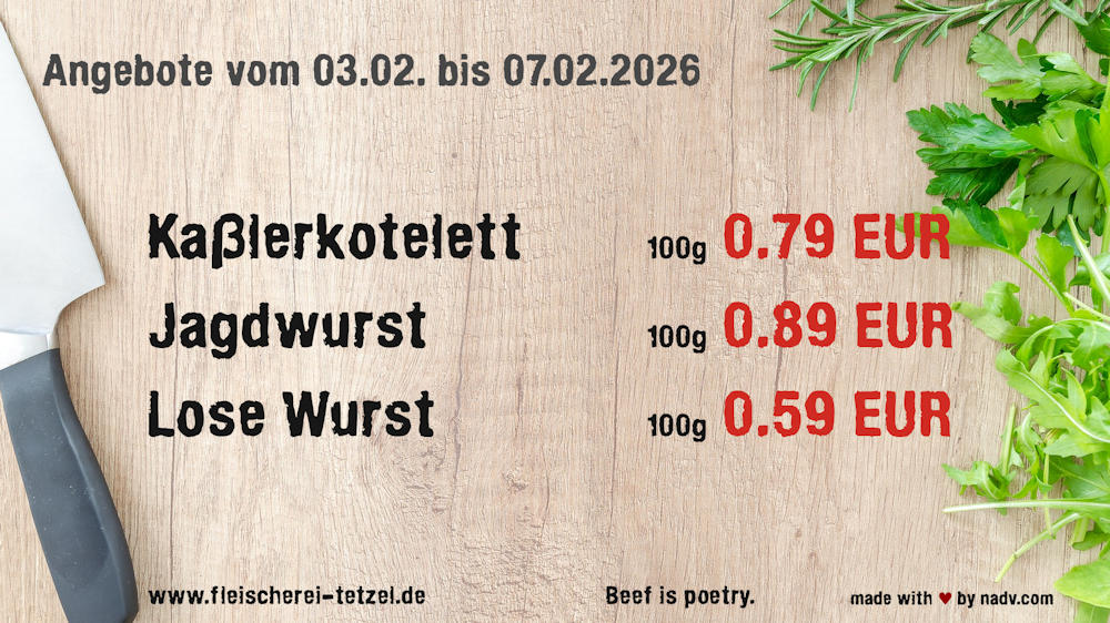 Fleischerei Tetzel Goldbeck Altmark Fleischer Schollene Bertkow Hindenburg Hohenberg Krusemark