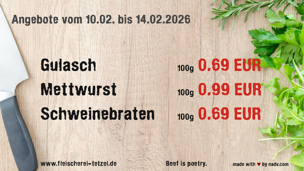 Fleischerei Tetzel Goldbeck Altmark Fleischer Schollene Bertkow Hindenburg Hohenberg Krusemark