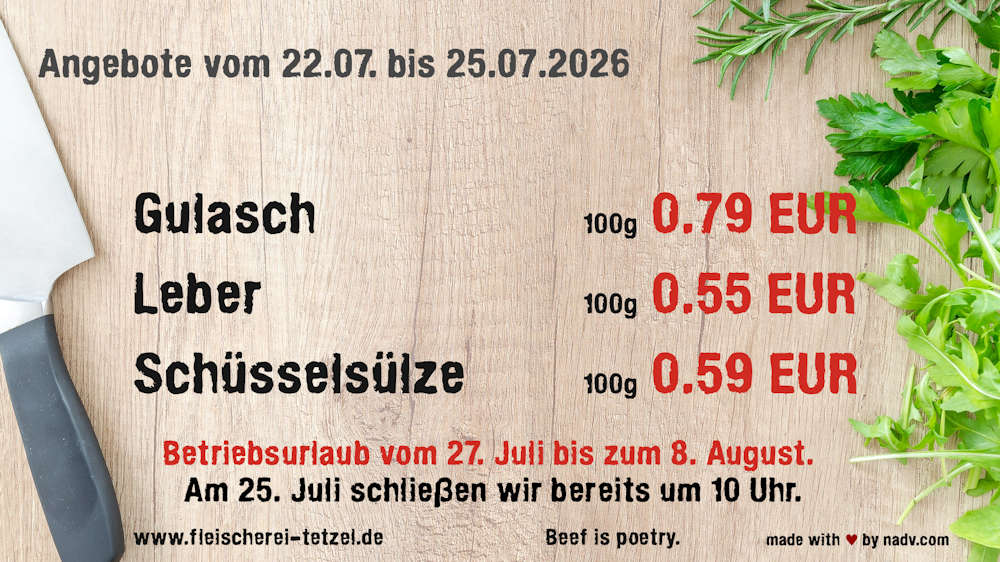Fleischerei Tetzel Goldbeck Altmark Fleischer Schollene Bertkow Hindenburg Hohenberg Krusemark